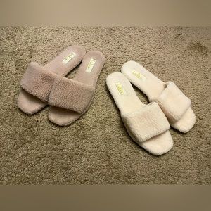 Lot of 2 Fur Slides (Sz 10)